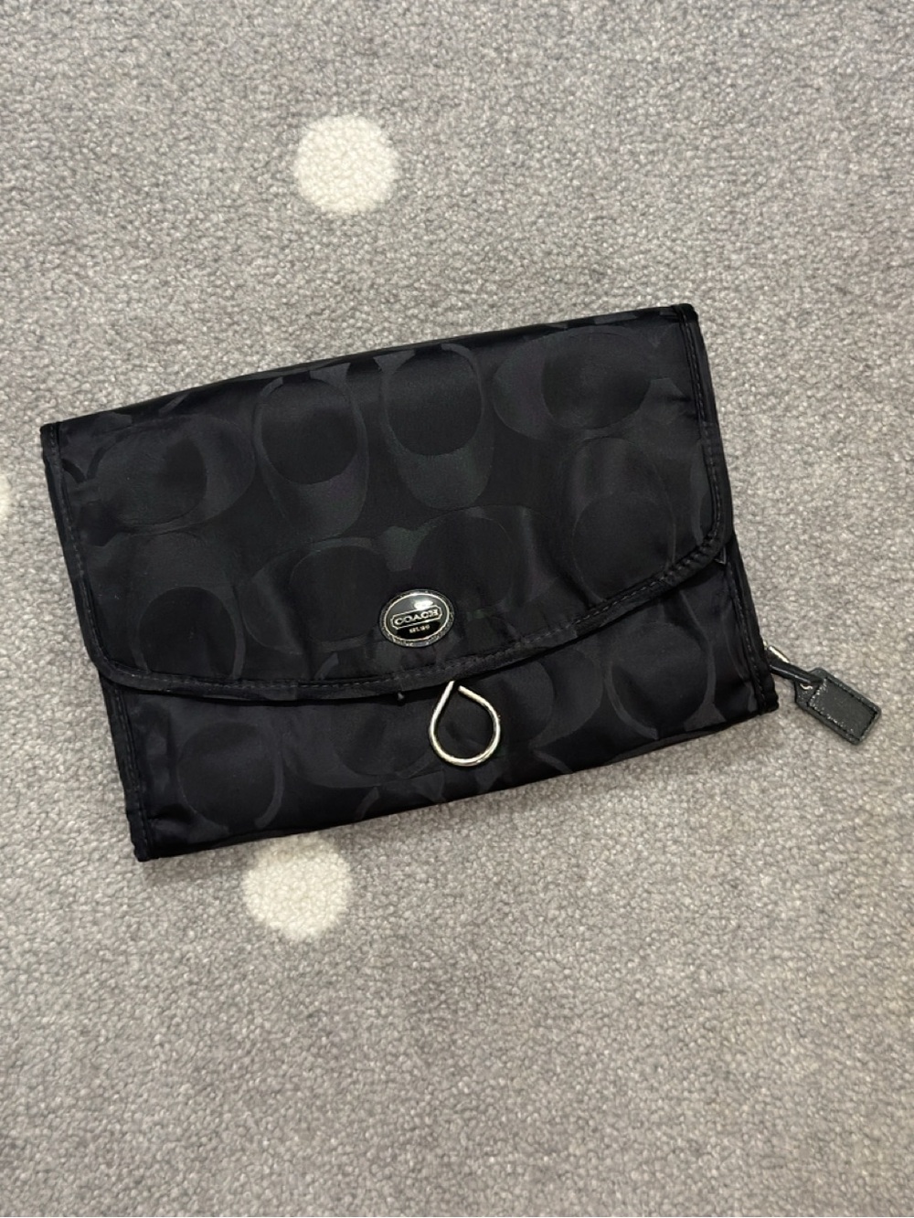 Coach toiletry hanging travel bag